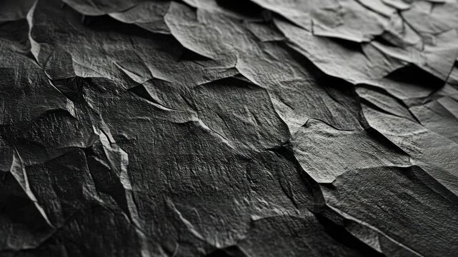 A close-up of rough, black rock with a textured surface