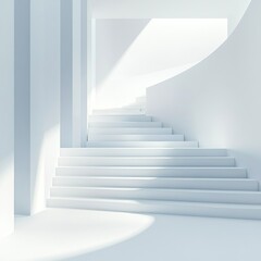 Obraz premium White Staircase.