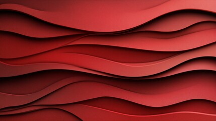 Fototapeta premium Abstract red layered background with overlapping wavy textures creating a dynamic and artistic visual effect.