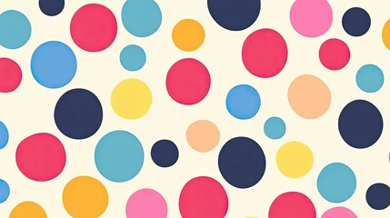 Abstract Background with Colorful Circles on a White Surface