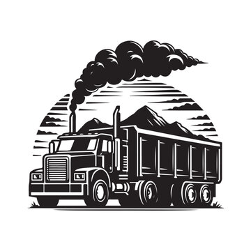 recommend clip art: Truck silhouette vector, Vehicle Icons, Garbage truck silhouette vector illustration