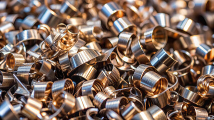 Metal Shavings Background & Texture Macro Shot