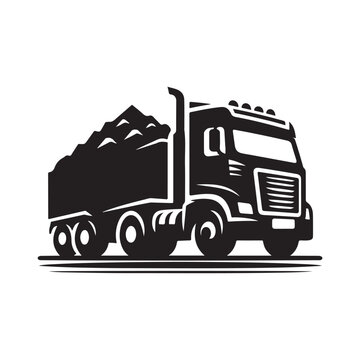 recommend clip art: Truck silhouette vector, Vehicle Icons, Garbage truck silhouette vector illustration