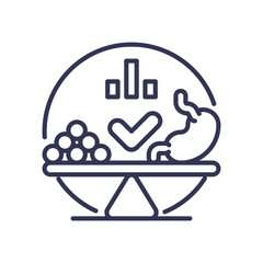 Yin-yang symbol with a coffee cup, representing balance and harmony.