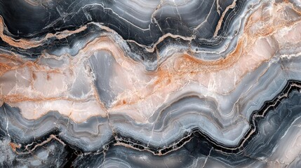 Obraz premium Colorful marble slab with various shades and patterns, including white, black, pink, gray, and blue.