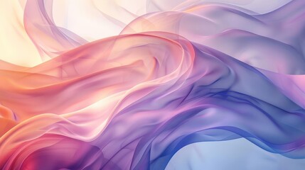 Fototapeta premium Vibrant artistic image featuring smooth flowing sleeves in pink and purple colors.