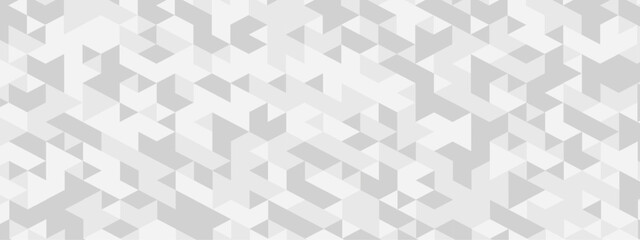 Seamless geometric pattern square shapes low polygon backdrop background. Abstract geometric wall tile and metal cube background triangle wallpaper. White polygonal background.