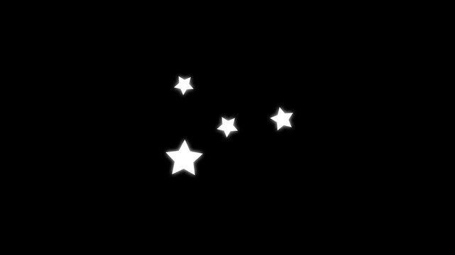 5 star blast shape animation  explosion animated Twinkling lights Loop Animation on black screen background, Star twinkling, Golden Sparkle Star animation,