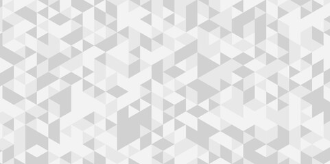 Fototapeta premium Seamless geometric pattern square shapes low polygon backdrop background. Abstract geometric wall tile and metal cube background triangle wallpaper. White polygonal background.