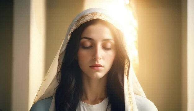 Brunette teen model costum like maria with flawless skin and close eyes video