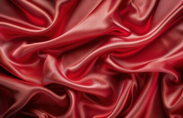 Obraz premium Close Up Of Draped Red Satin Fabric