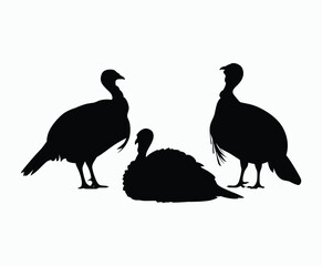 Obraz premium Elegant Turkey Silhouette Vector Template