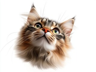 Fototapeta premium Majestic Maine Coon Cat with Striking Green Eyes