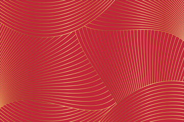 Backgorund Abstract Line Gold and red Potrait
