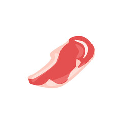 Raw Beef Steak Vector Illustration
