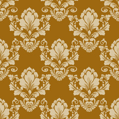 damask seamless pattern element. Classical luxury old fashioned damask ornament, royal victorian seamless texture. 