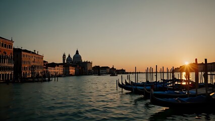 Naklejka premium sunset at Venice 