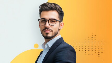 banner template for professional profiles with clean design