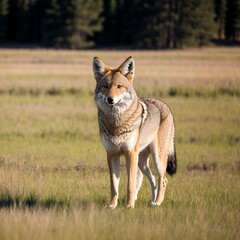 Fototapeta premium wolf in the forest generative ai