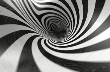 Black And White Spiral Pattern Abstract Background