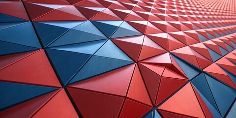 Abstract Red and Blue Polygonal Background Illustration for Modern Design and Creative Projects