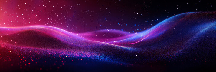 Obraz premium vibrant abstract background featuring flowing waves of pink and blue hues, creating sense of depth and movement, perfect for digital art or design projects