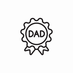 dad badge icon sign vector
