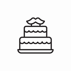dad day cake icon sign vector
