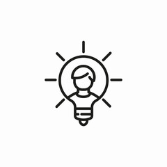 employee idea bulb icon sign vector