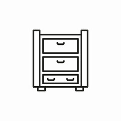 nightstand furniture icon sign vector