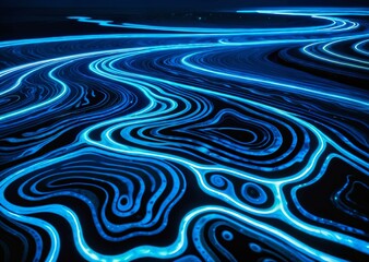 Glowing Algae Patterns on Industrial Accents