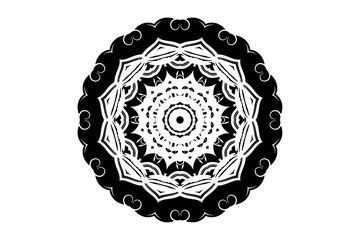 Intricate mandala design with central star and flower-like patterns, perfect for spiritual decor
