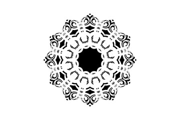 Spiritual mandala artwork with central star and dark intricate patterns for balanced design
