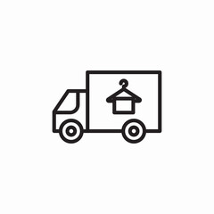 laundry truck lorry icon sign vector