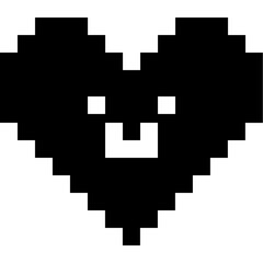 Obraz premium 8 bit pixel love icon with smile