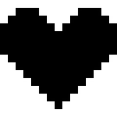 8 bit pixel love icon