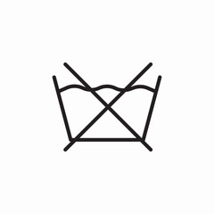 no manual wash icon sign vector