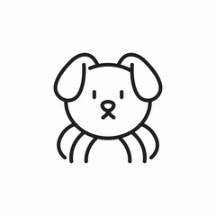 plush bunny icon sign vector