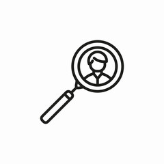 recruitment search icon sign vector