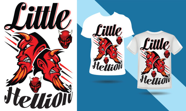 Hellion Vector and Typography T-Shirt Design