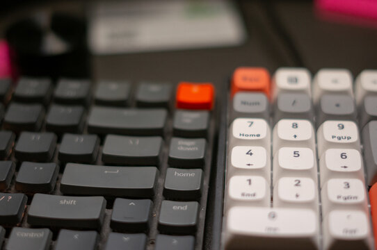 Keyboard with home key and number pad