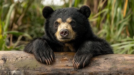 Obraz premium Spectacled Bear Cub in the Wild