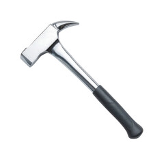 A hammer with a black handle and a silver head on Transparent background
