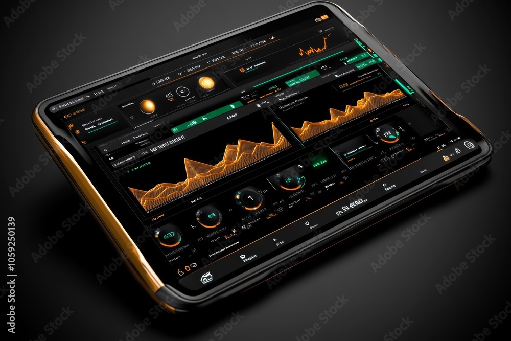 Poster digital dashboard displaying bond data, with clear fields for interest rates, maturity dates, and pa