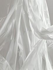 Obraz premium Fluid Liquid Crumpled Plastic Foil Lines Waves