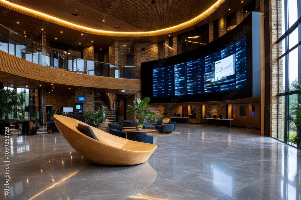 Aufkleber Large screen displaying multi-layered data in a structured hierarchy, capturing the detailed organization of data warehousing systems, symbolizing clarity and accessibility