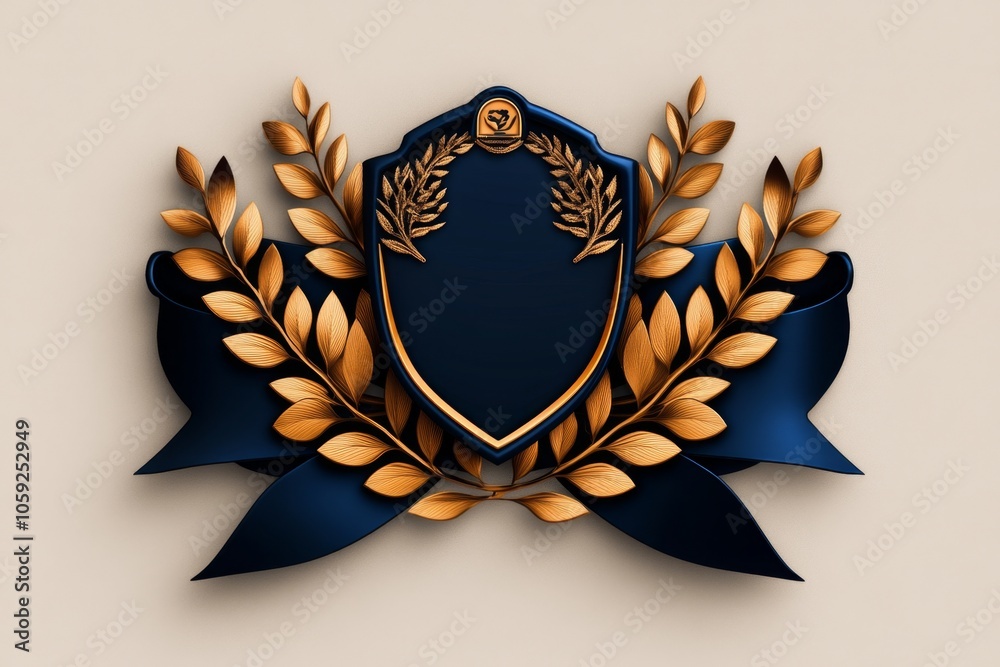 Poster minimalist line art of a badge with clean text and simple shape, symbolizing the clarity and simplic
