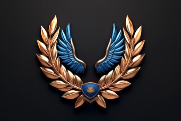 Realistic loyalty badge with company logo and metallic finish, capturing the exclusivity and value of customer rewards, symbolizing trust and recognition