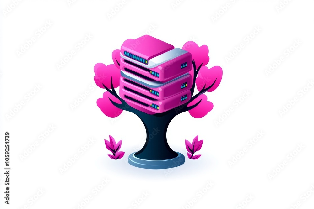 Aufkleber Simple icon of a storage database with layered sections, capturing the organized and scalable nature of data warehousing in a minimalist design, symbolizing clarity and capacity