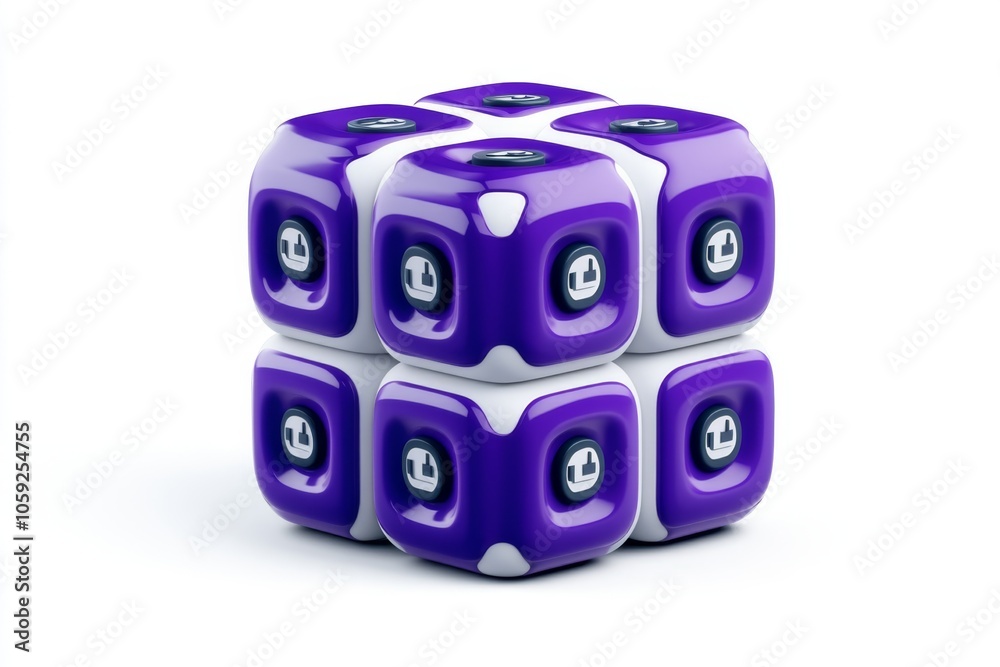 Aufkleber Simple icon of a storage database with layered sections, capturing the organized and scalable nature of data warehousing in a minimalist design, symbolizing clarity and capacity